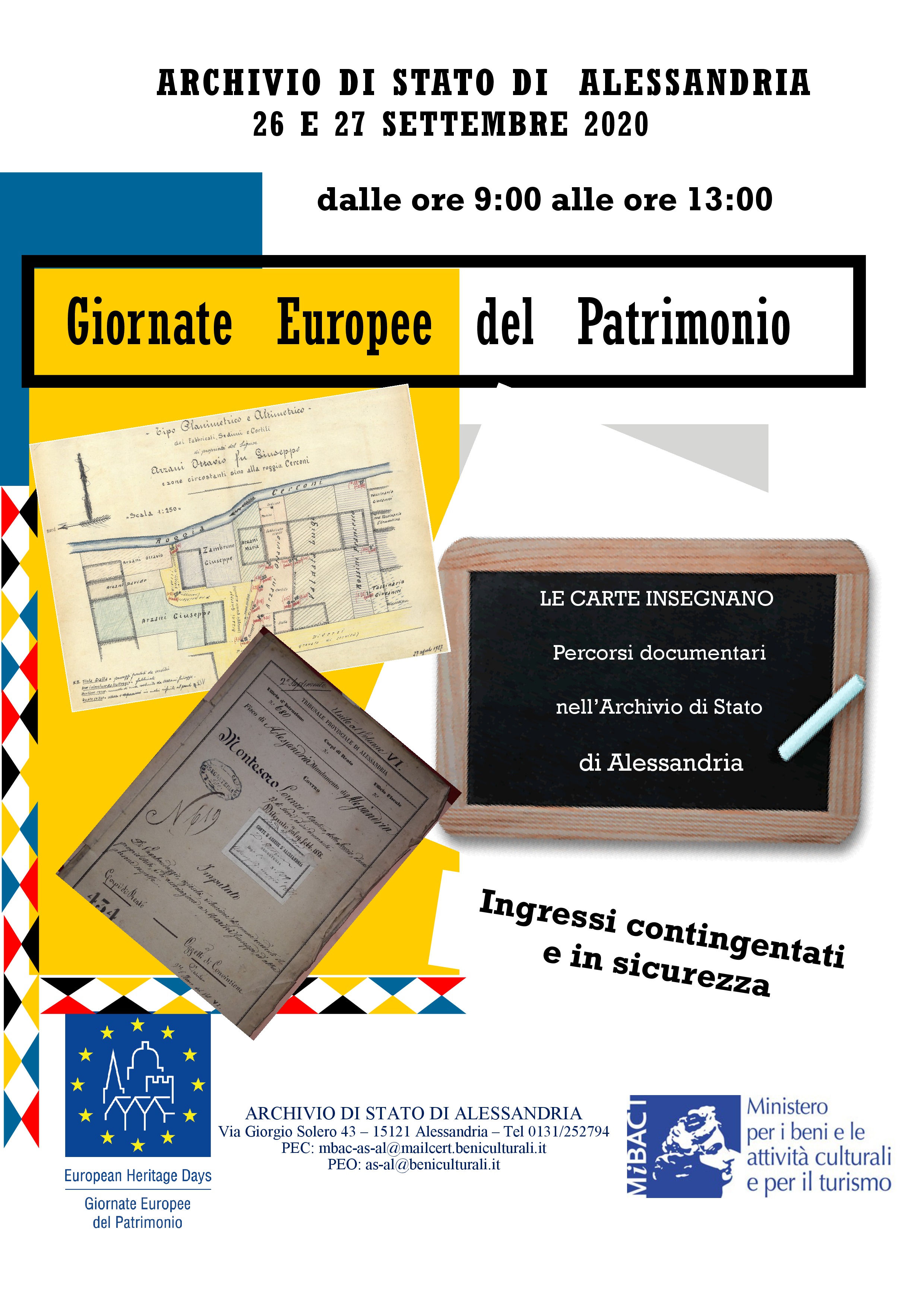 Le carte insegnano. Percorsi documentari nell'Archivio di Stato di Alessandria