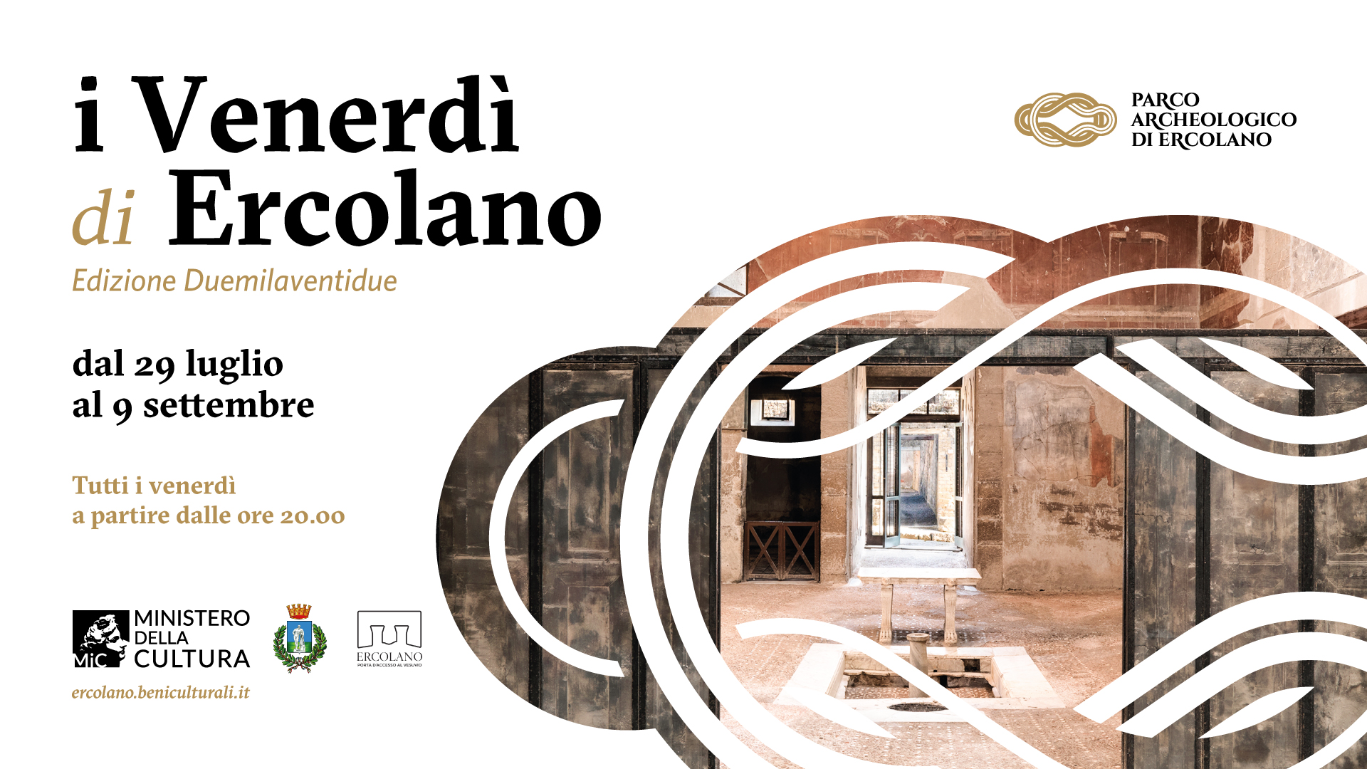 Al Parco Archeologico di Ercolano ripartono i Venerdì - Edizione 2022