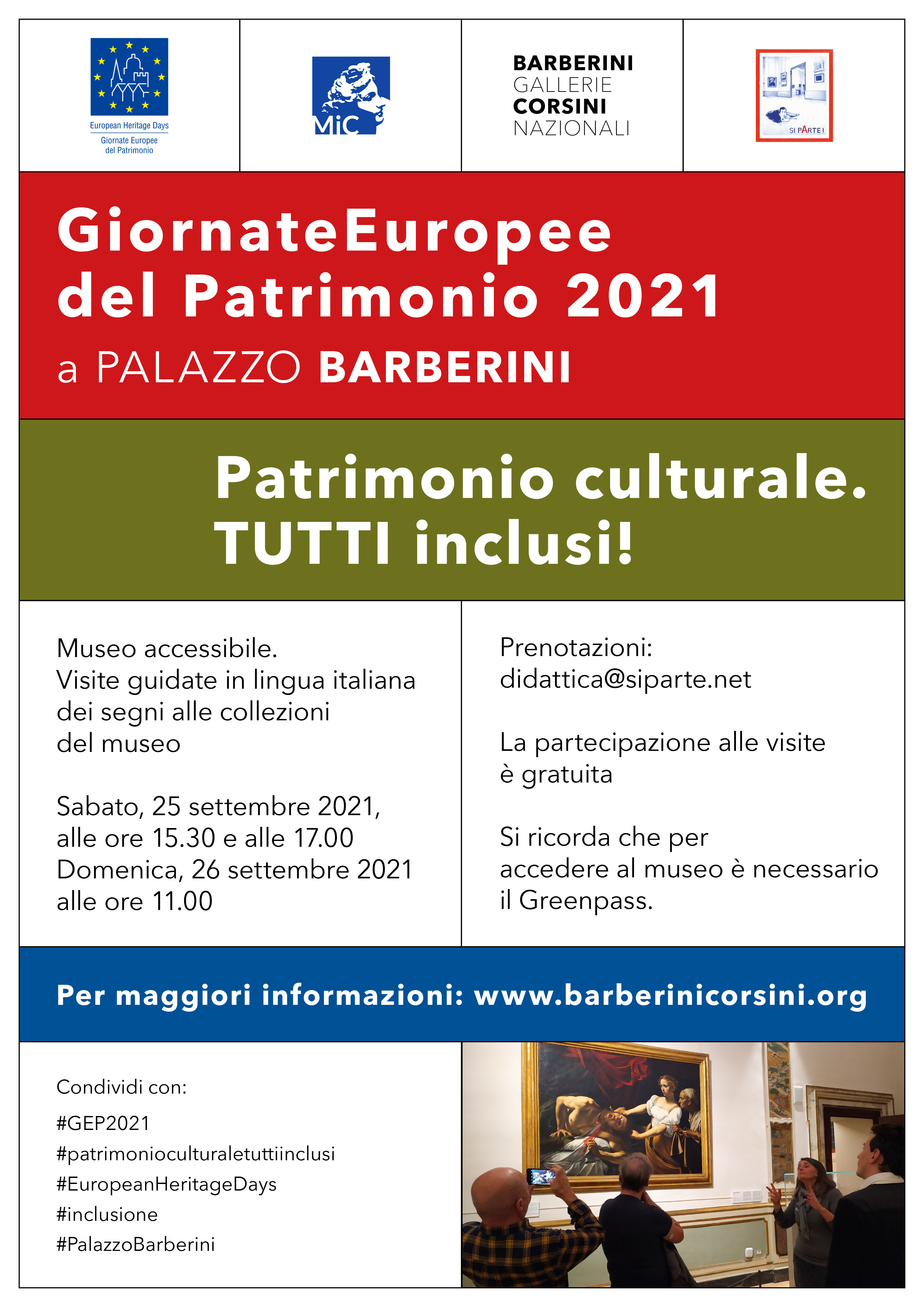Giornate Europee del Patrimonio a Palazzo Barberini