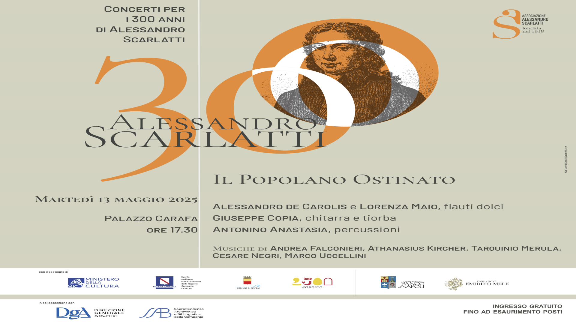 Concerto "Il popolano ostinato" - Apertura straordinaria del 13 maggio