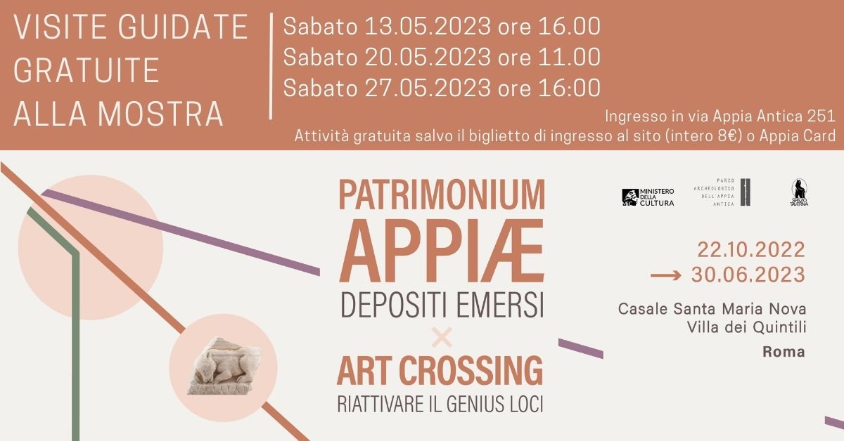 Parco Archeologico dell'Appia Antica. Villa dei Quintili. Visite guidate gratuite. Gli appuntamenti di Maggio.