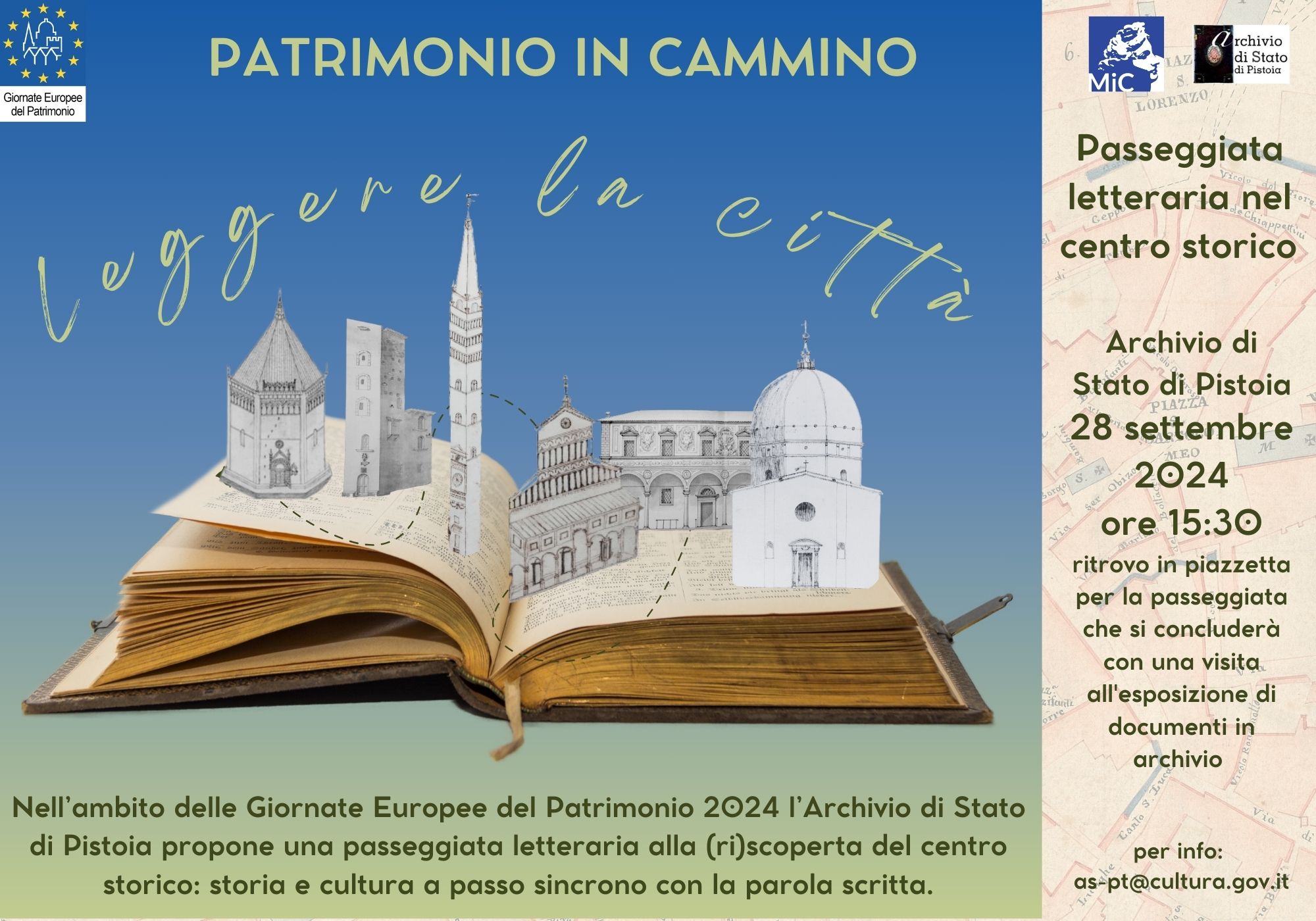 Passeggiata letteraria nel centro storico di Pistoia