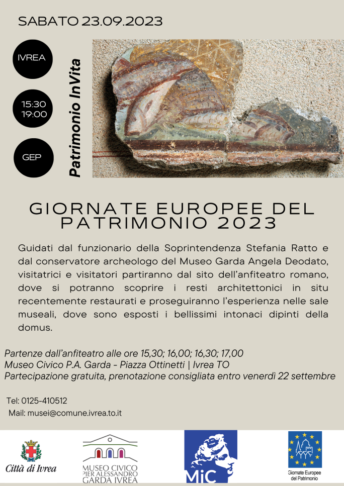 GIORNATE EUROPEE DEL PATRIMONIO 2023 Patrimonio InVita - Ivrea