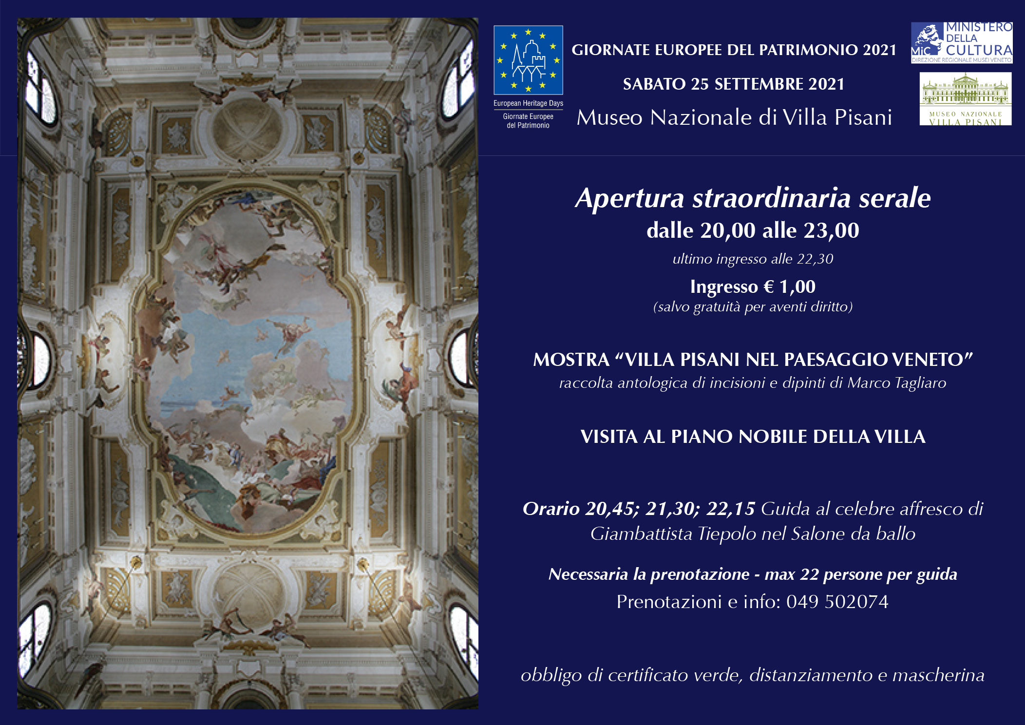 GEP 2021 | Museo Nazionale di VIlla Pisani a Stra | Visite guidate