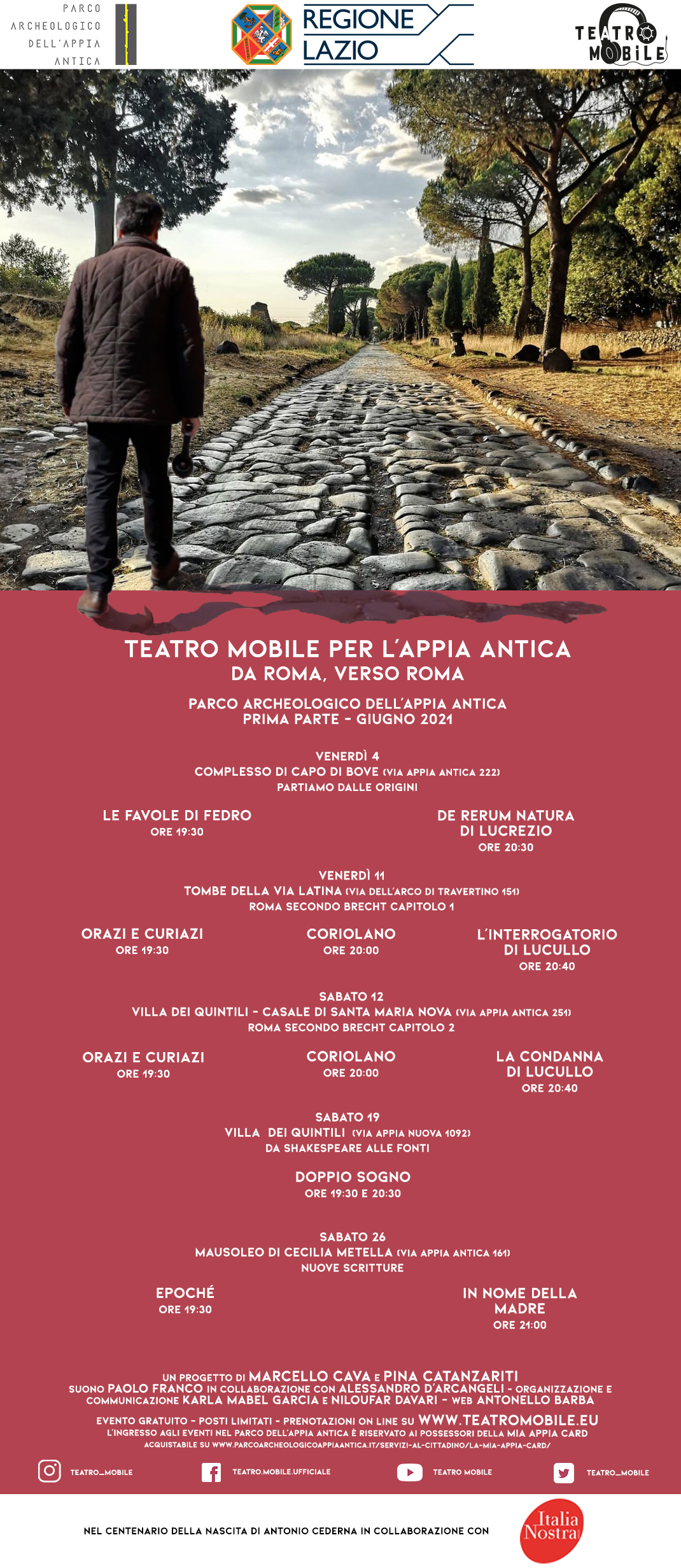 Teatro Mobile per l'Appia Antica: da Roma, verso Roma