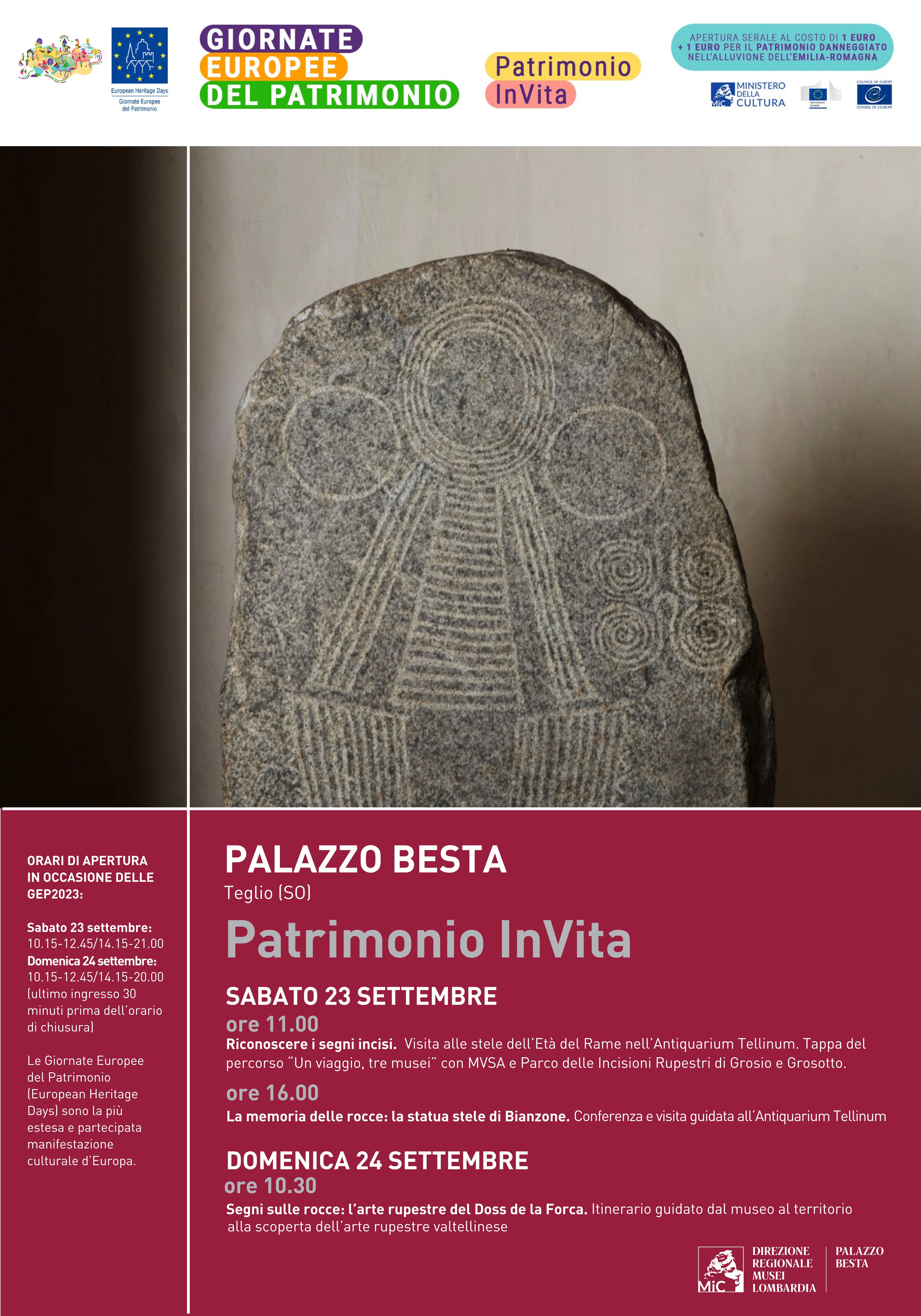 Palazzo Besta, dal museo al territorio. Segni sulle rocce: l’arte rupestre del Doss de la Forca