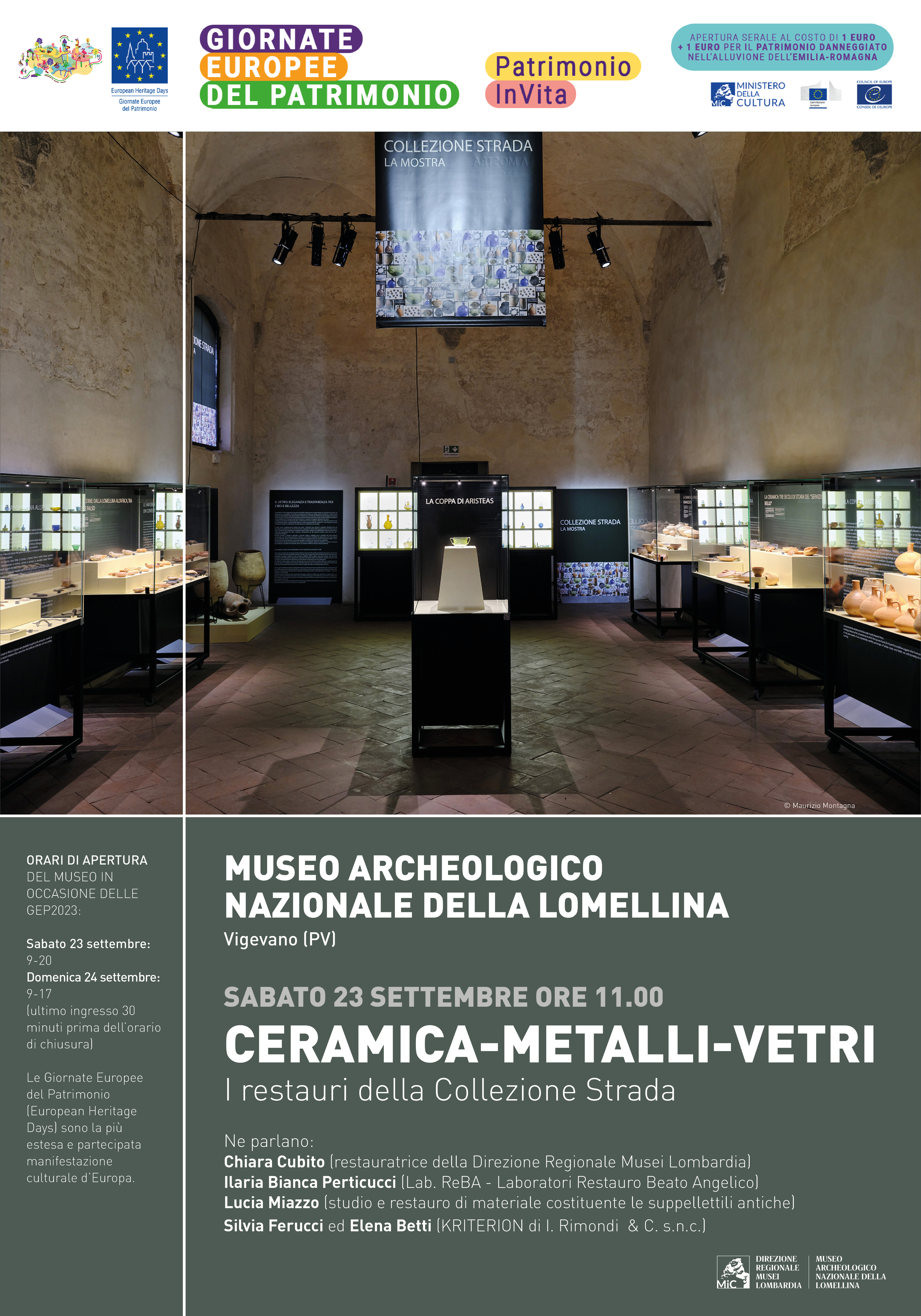 Ceramica, metalli, vetri: i reperti restaurati della collezione Strada al Museo Archeologico Nazionale della Lomellina