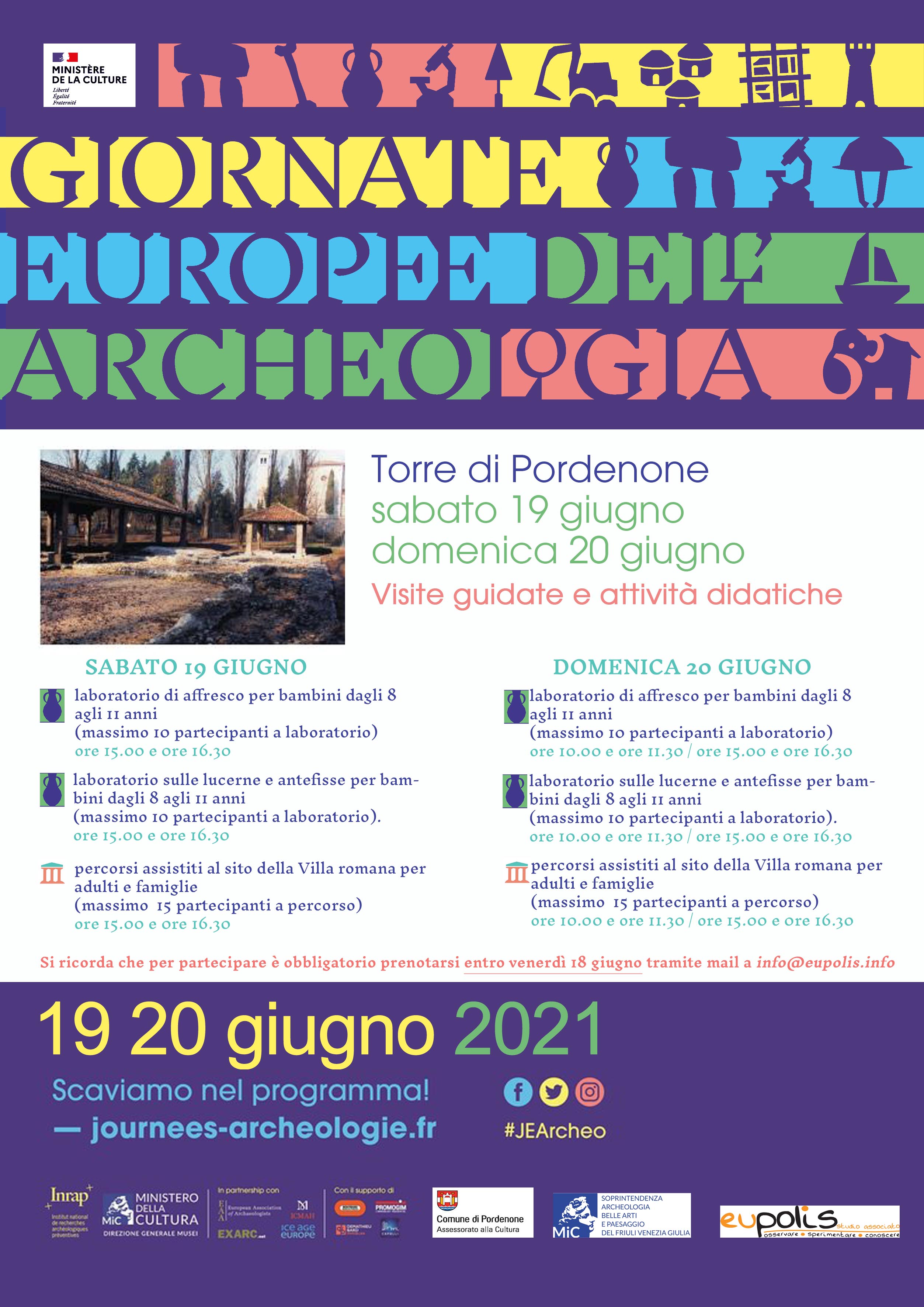 Torre di Pordenone - Eventi per le Giornate Europee dell'Archeologia | 19 e 20 giugno 2021