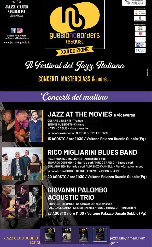 Gubbio NoBorders Festival XXII Edizione: tutte le serate al Palazzo Ducale di Gubbio