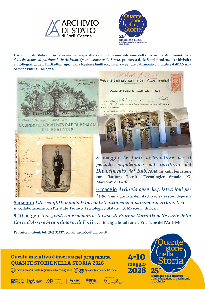 Settimana della didattica e dell’educazione al patrimonio in Archivio