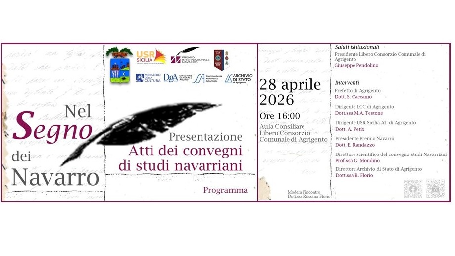 Nel segno dei Navarro. Presentazione atti dei Convegni di Studi Navarriani.
