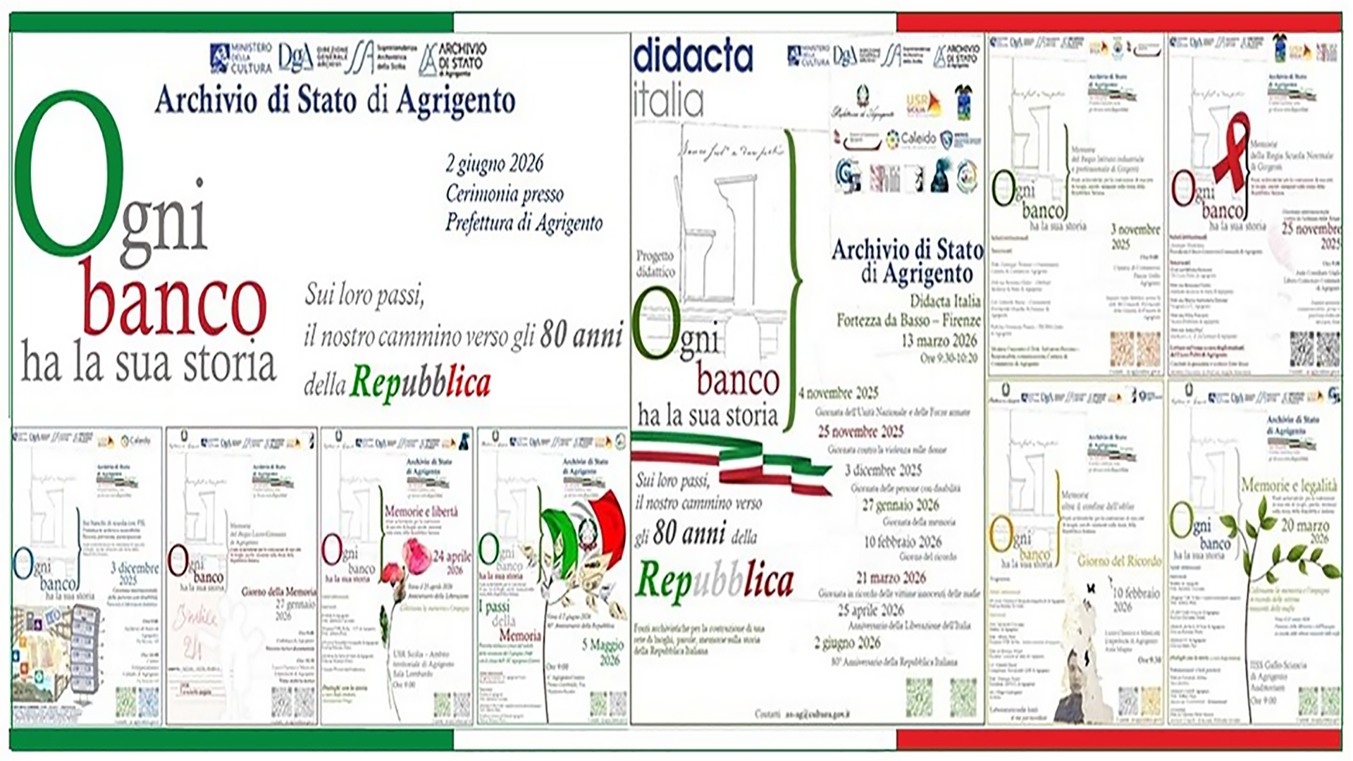 Il racconto della Repubblica. Ogni banco ha la sua storia. Sui loro passi, il nostro cammino verso gli 80 anni della Repubblica.