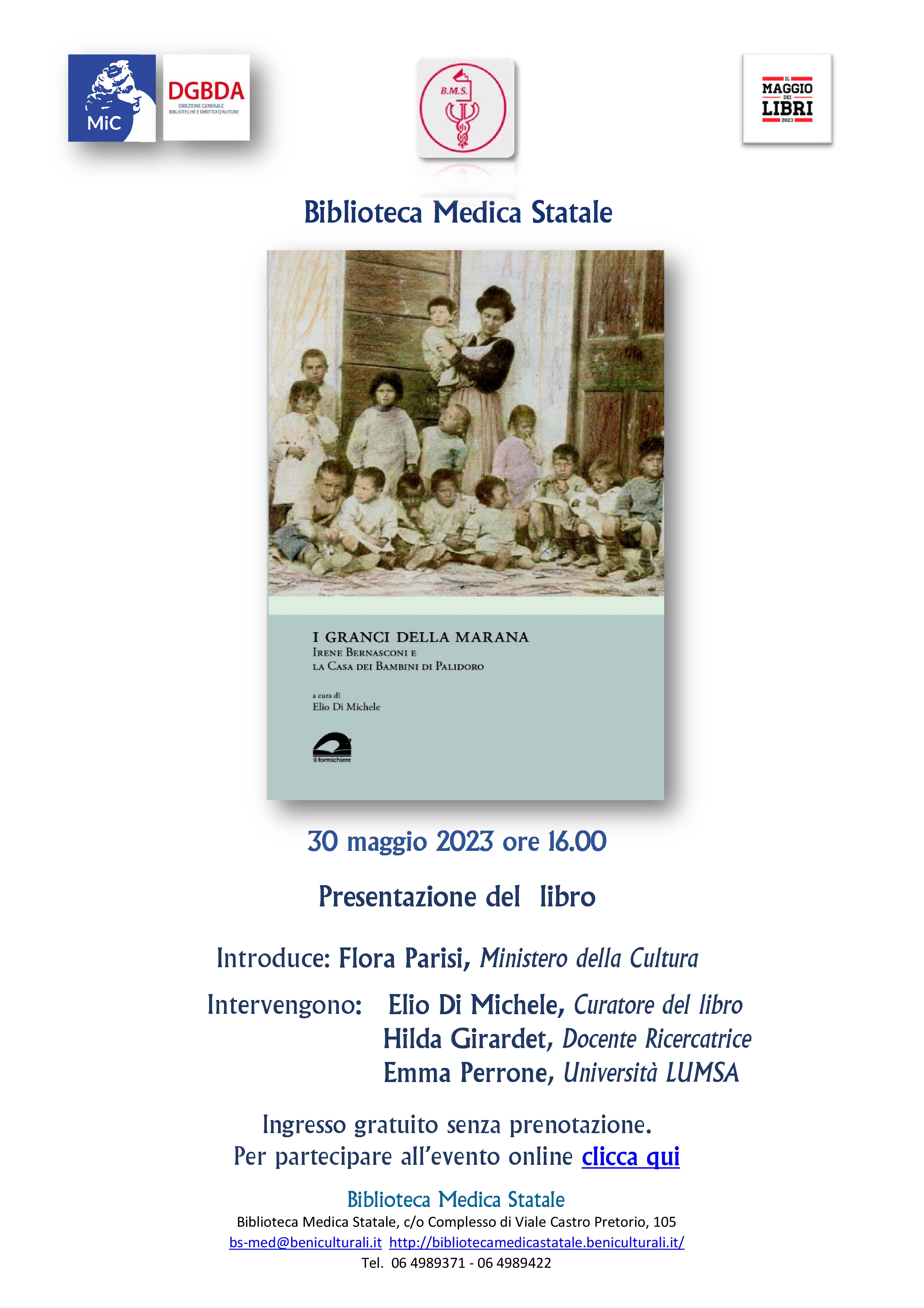 Il Maggio dei Libri 2023 - Presentazione del libro "Biblioteche e medicina narrativa"