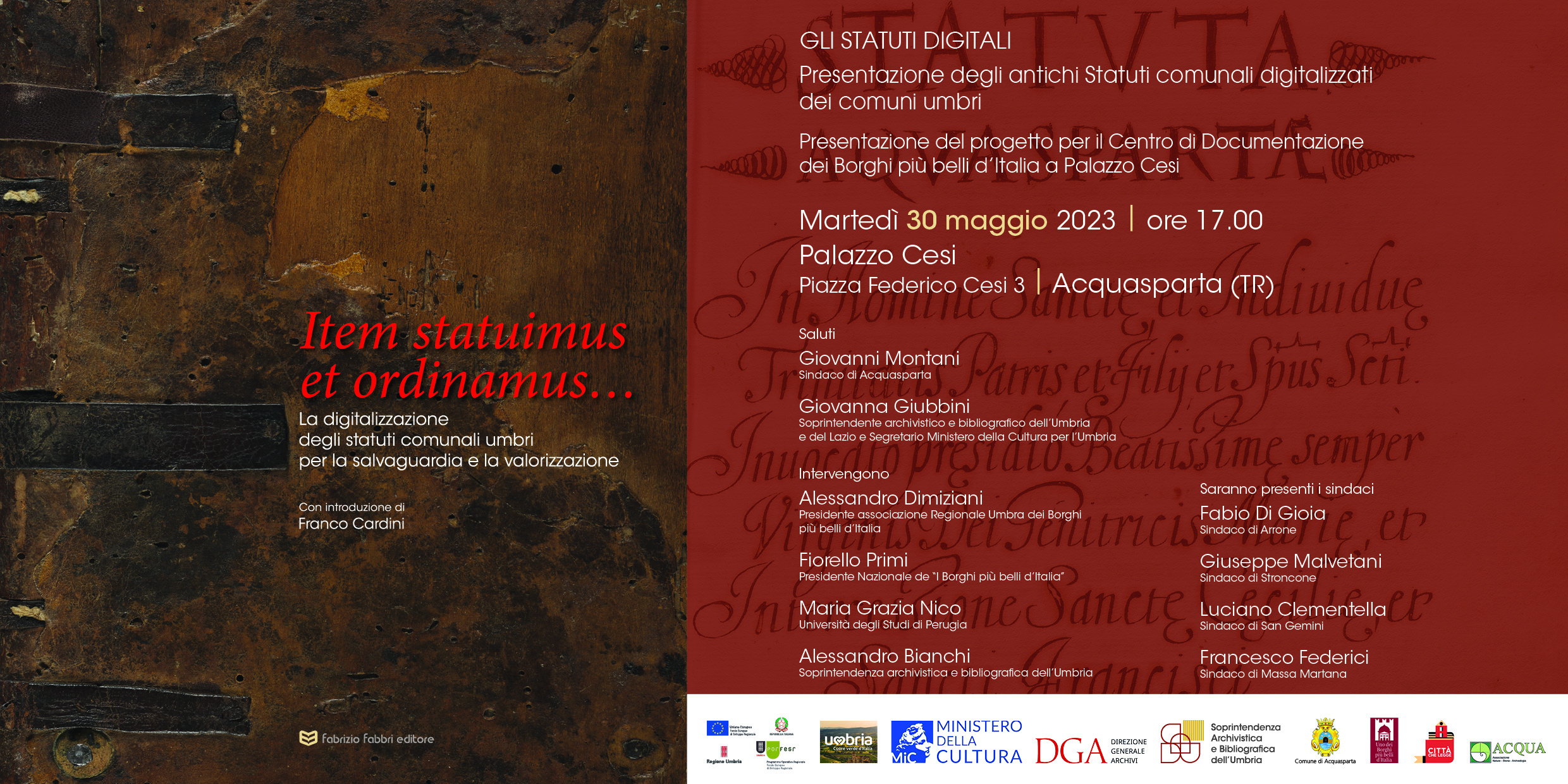 Item statuimus et ordinamus - Appuntamento ad Acquasparta