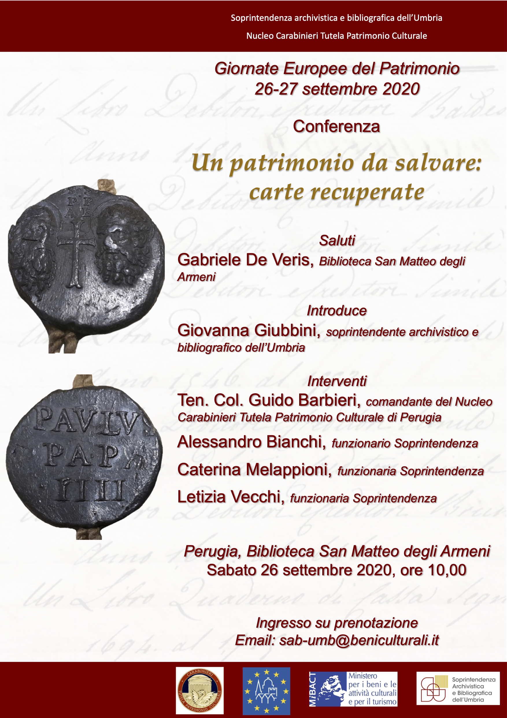 “Un patrimonio da salvare: carte recuperate”