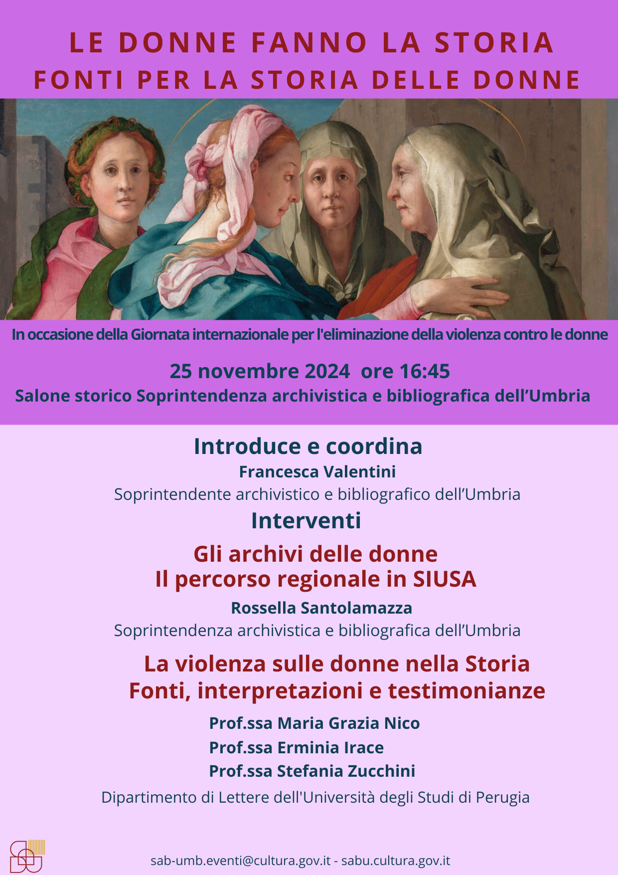 “Le donne fanno la storia – Fonti per la storia delle donne” - L'iniziativa della Soprintendenza in occasione del 25 novembre