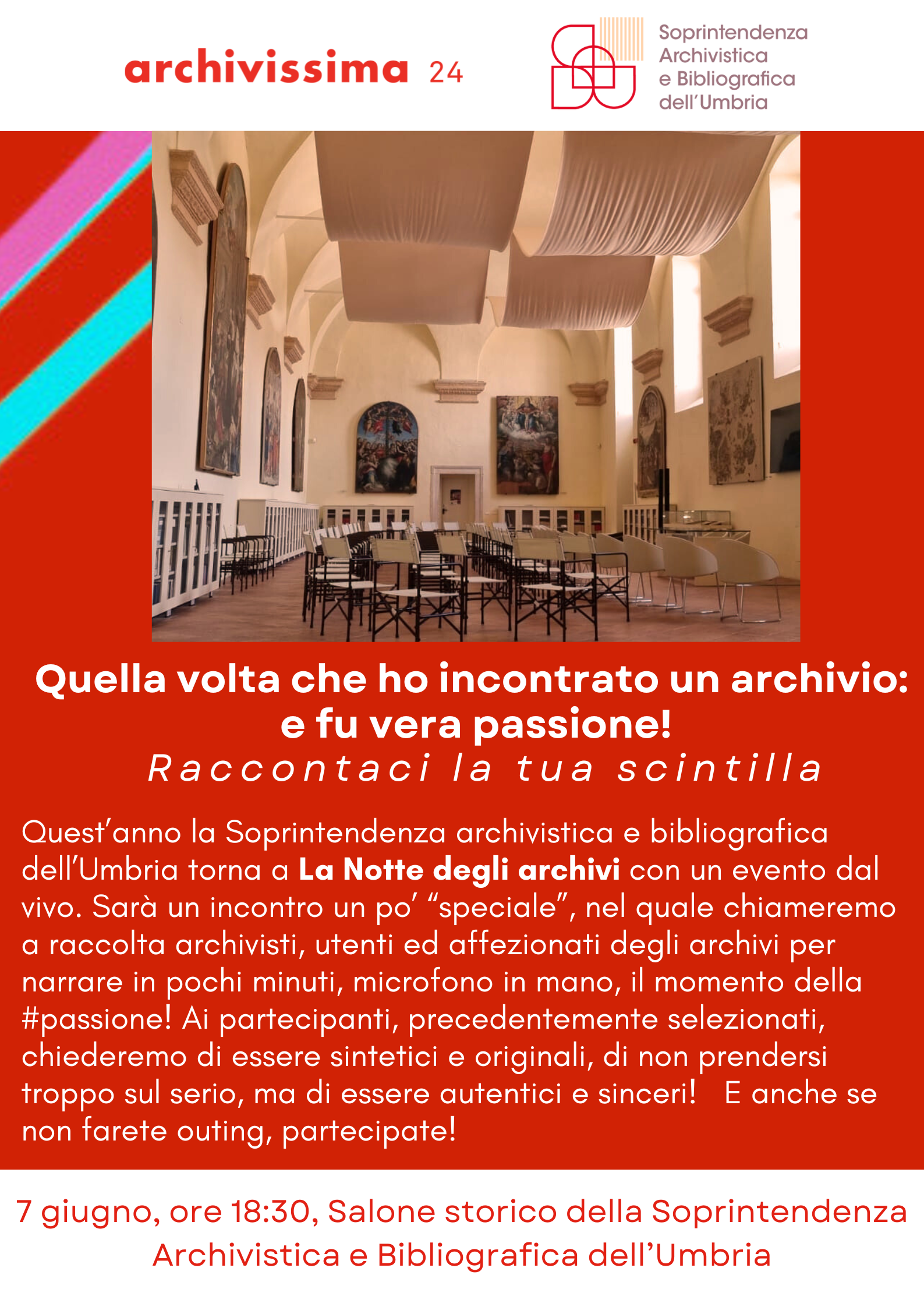L'evento della Soprintendenza archivistica e bibliografica dell'Umbria per "La Notte degli Archivi"