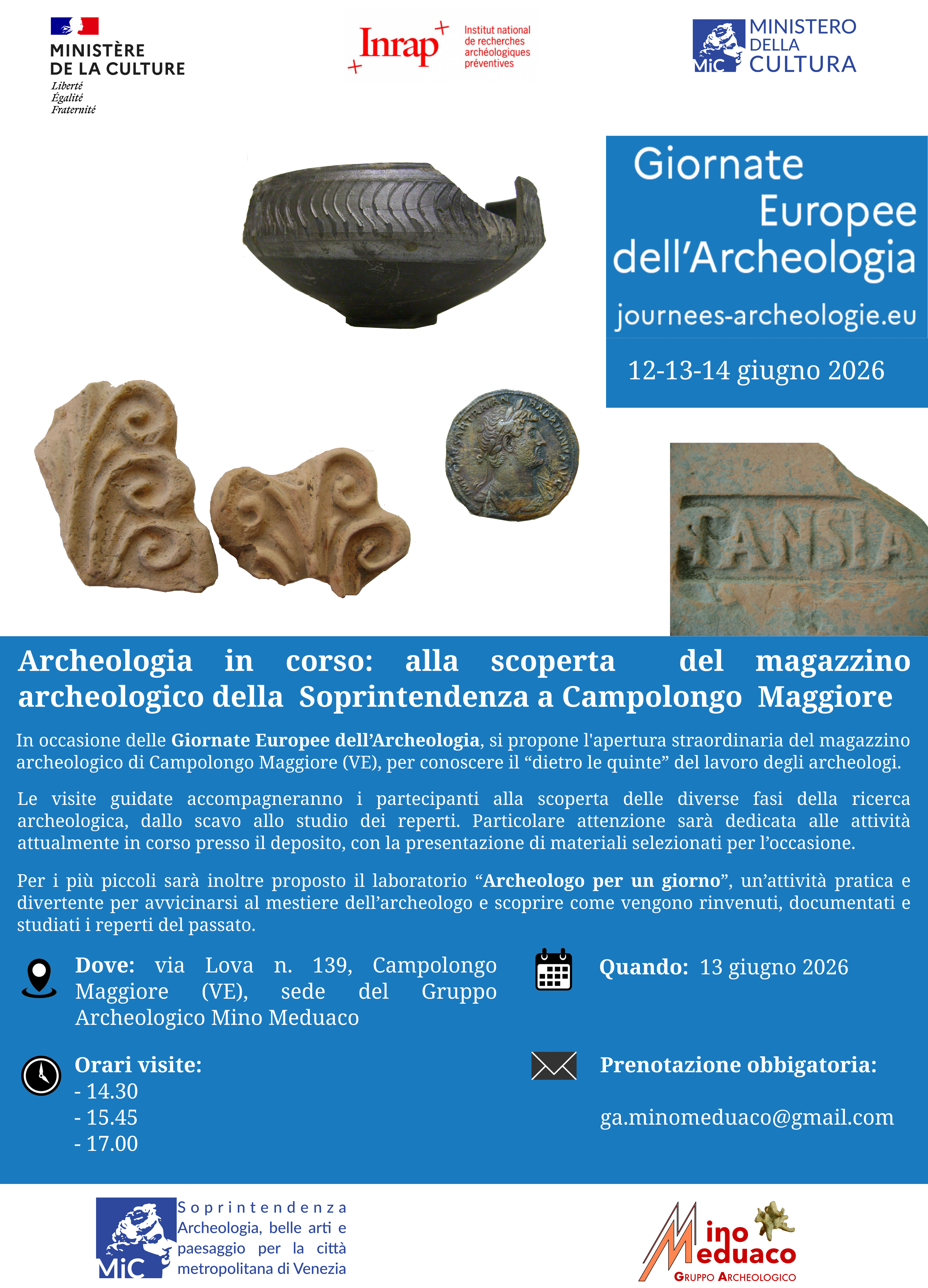 Archeologia in corso: alla scoperta del magazzino archeologico della Soprintendenza a Campolongo Maggiore