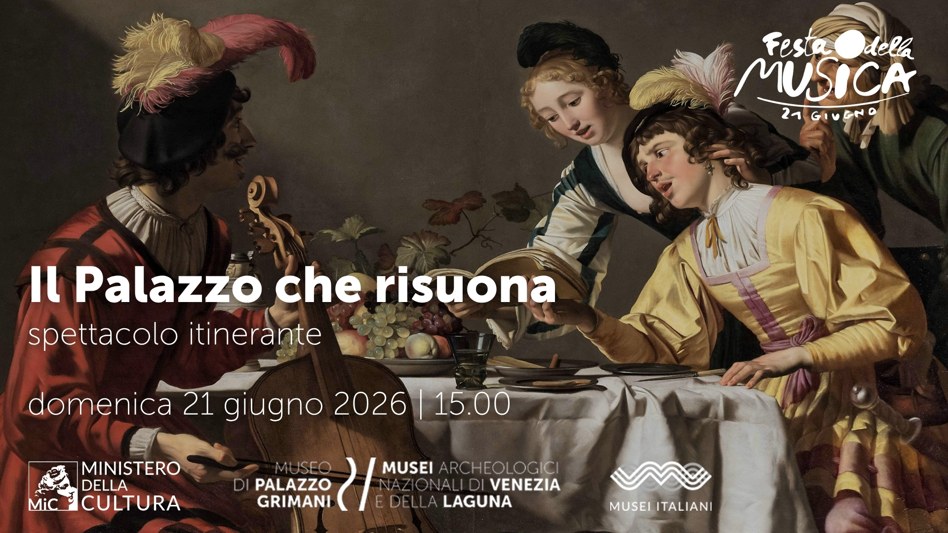 Il Palazzo che risuona | Spettacolo itinerante al Museo di Palazzo Grimani, in occasione della Festa della Musica