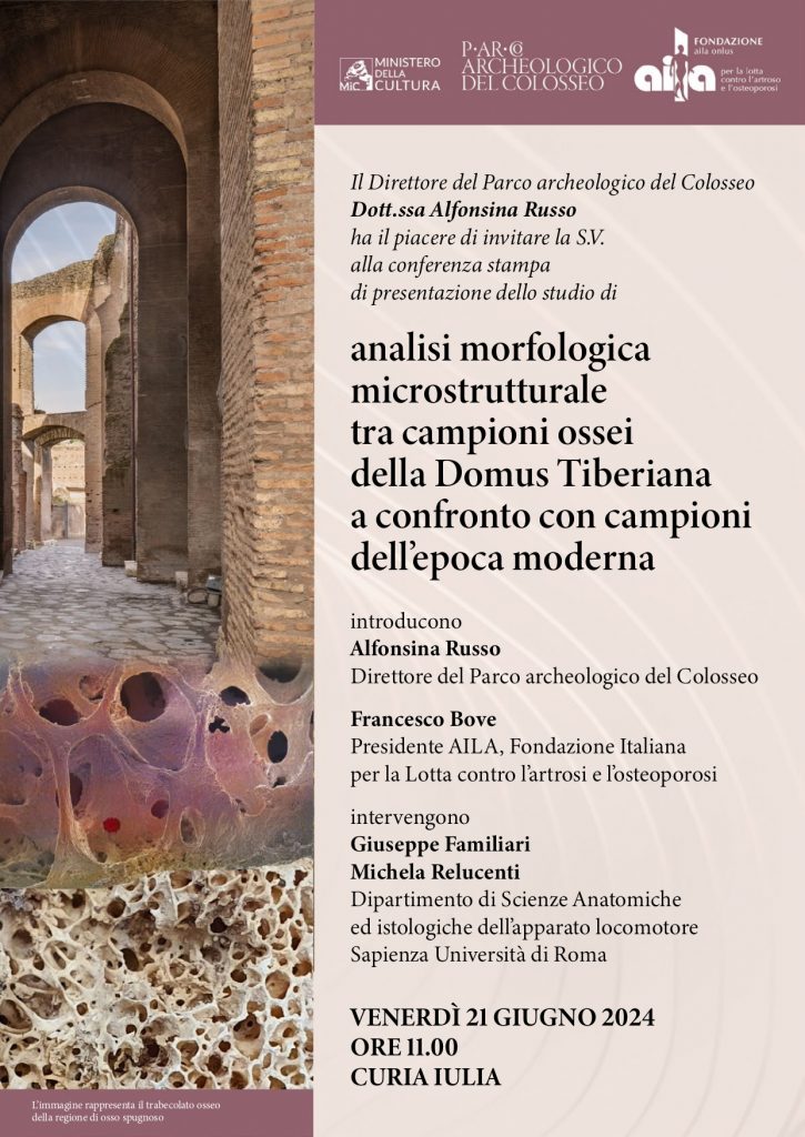 La salute dell’osso: dal Medioevo ad oggi. Analisi morfologica microstrutturale tra campioni ossei della Domus Tiberiana a confronto con campioni dell’epoca moderna.