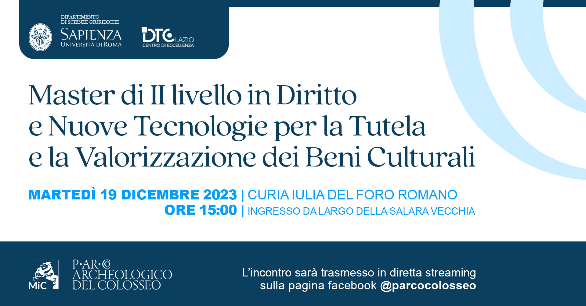 Master di II livello in Diritto e Nuove Tecnologie per la Tutela e la Valorizzazione dei Beni Culturali. Presenazione